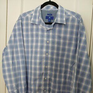 egara men's long sleeve plaid button down shirt SIZE XL